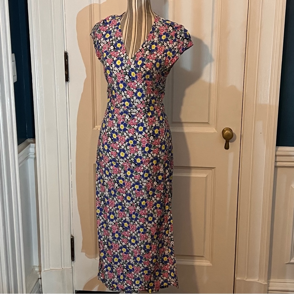 J. Crew Floral medium wrap dress cottagecore D144